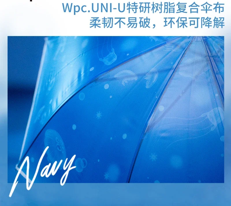 Transparent umbrella, sturdy, wind-resistant, lightweight, high-value, small and portable folding jellyfish umbrella woman