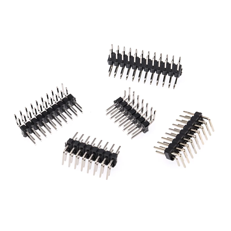 

50PCS 2-40P 2.54mm 90° Curved Single Row Male PCB Board Pin Header Connector Strip Pinheader 2p 3p 4p 5p 6p 7p 8p 10p 15p 40Pin