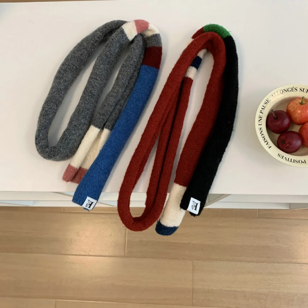 جديد مخطط أفخم وشاح ضيق رقيقة الأوشحة الطويلة موضة الكورية معطف شتوي وشاح عادية الشارع منديل للرجال والنساء