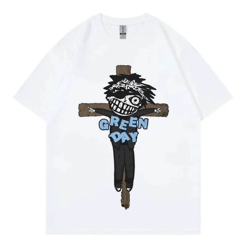 

Rock Band Green Day Merch T-shirt Men's Women's Fashion Vintage Short Sleeve T Shirts Summer Casual Cotton T-shirts Streetwear