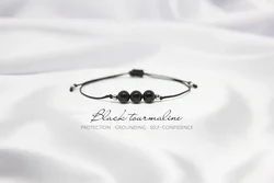 Black Tourmaline Protective Good Luck Healing Bracelet for Men