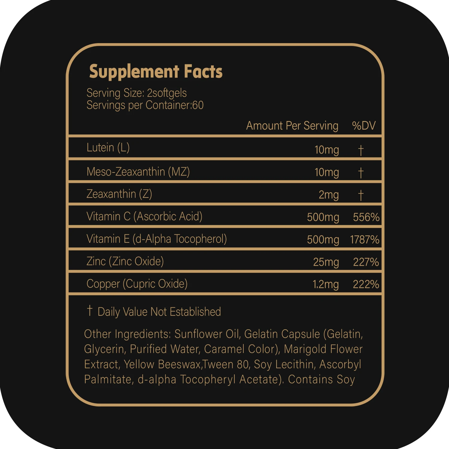 Vision Health Capsules - with Lutein, Zeaxanthin - Eye Vitamins, Protect Eyesight, Relieve Visual Fatigue