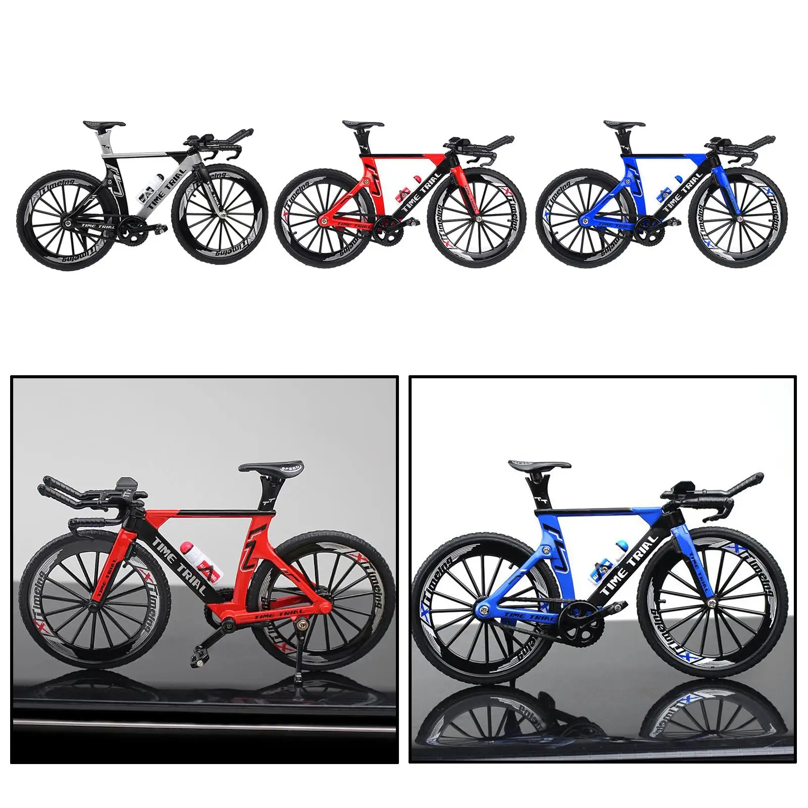 Bicycle Model Kids Bike Toy Mountain Bike Simulation Curved Mini Model Home Office Desktop Ornaments Crafts