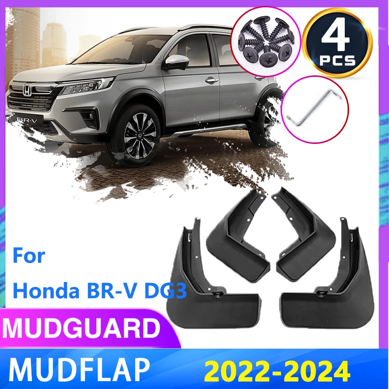 

For Honda BR-V BRV DG3 2022 2023 2024 Front Rear Mudguards Mudflaps Mud Flaps Part Splash Guards Cover Fender Car Accessories