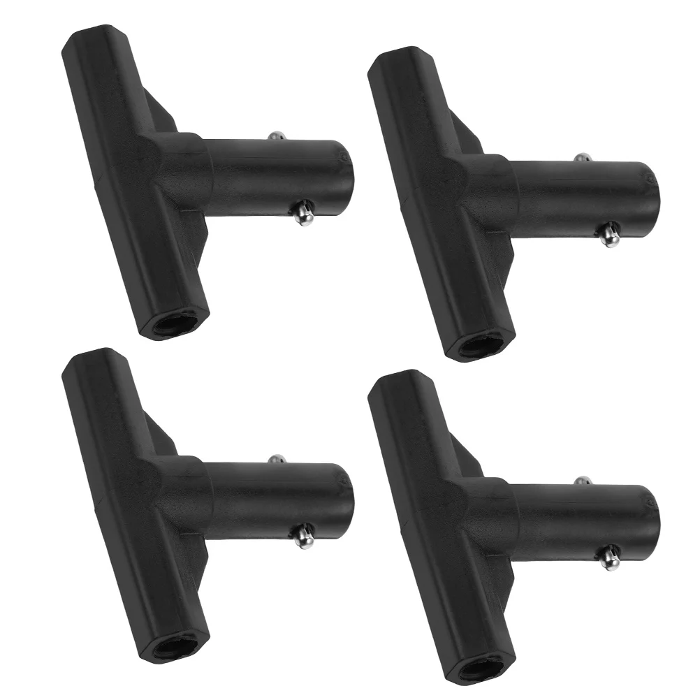 4 pces em forma de t trampolim pólo conector tubo manga capa para substituição de gabinete resistente uv fácil instalar quintal