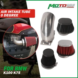 카페 레이서 공기 흡입 튜브 0도 평행 스테인레스 스틸 오토바이 액세서리 BMW K100 K75