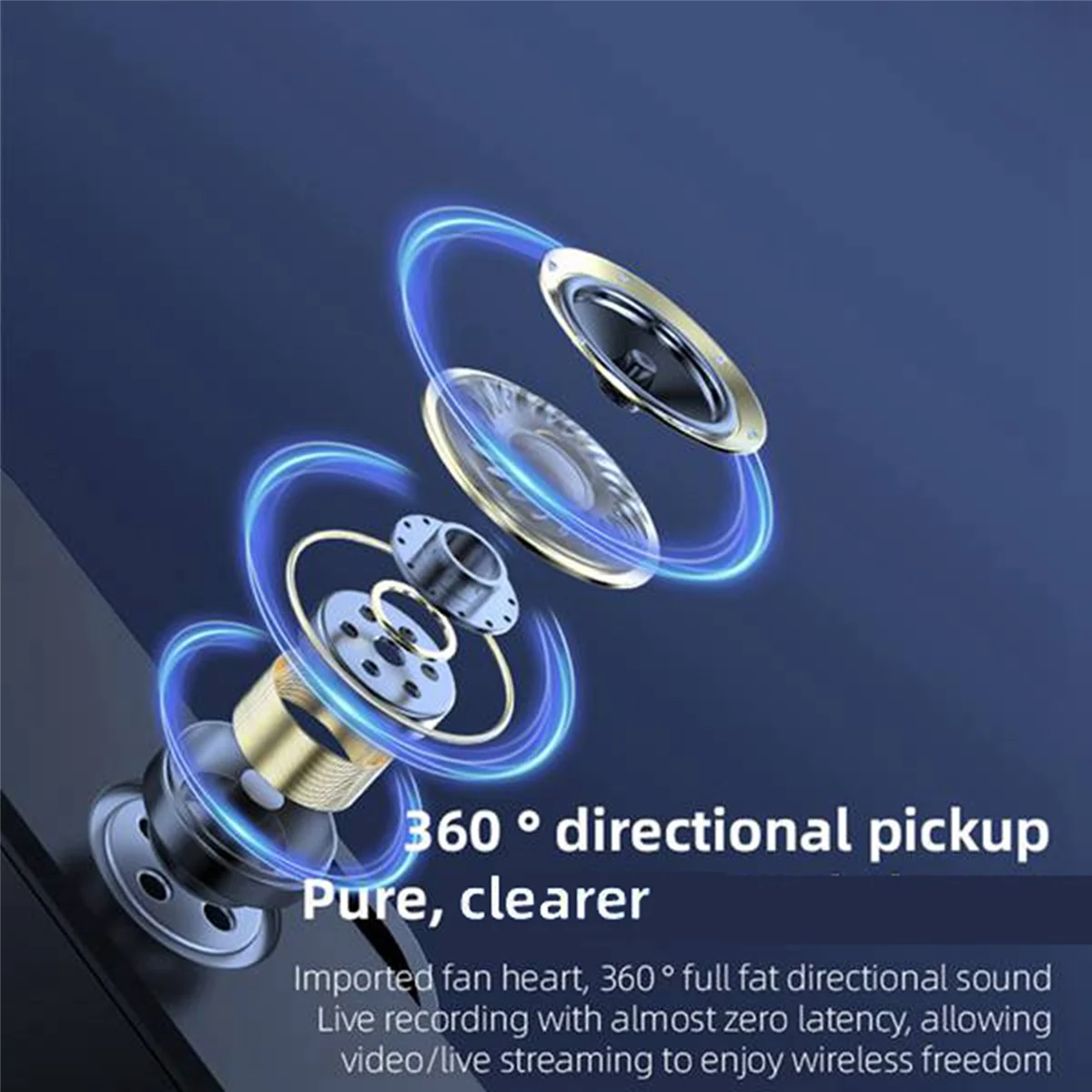 FFYY-ميكروفون لاسلكي Lavalier واحد إلى واحد من النوع C موصل استقبال كليب إلغاء الضوضاء تسجيل ميكروفون بلوتوث