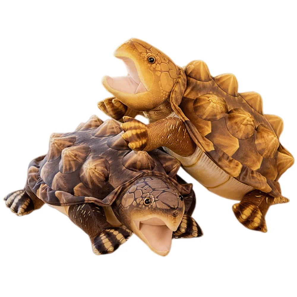 

Simulation Alligator Snapper Plush Stuffed Toy Lifelike Turtle Doll Cuddly Plushie Tortoise Animal Toy For Kids Birthday Gift