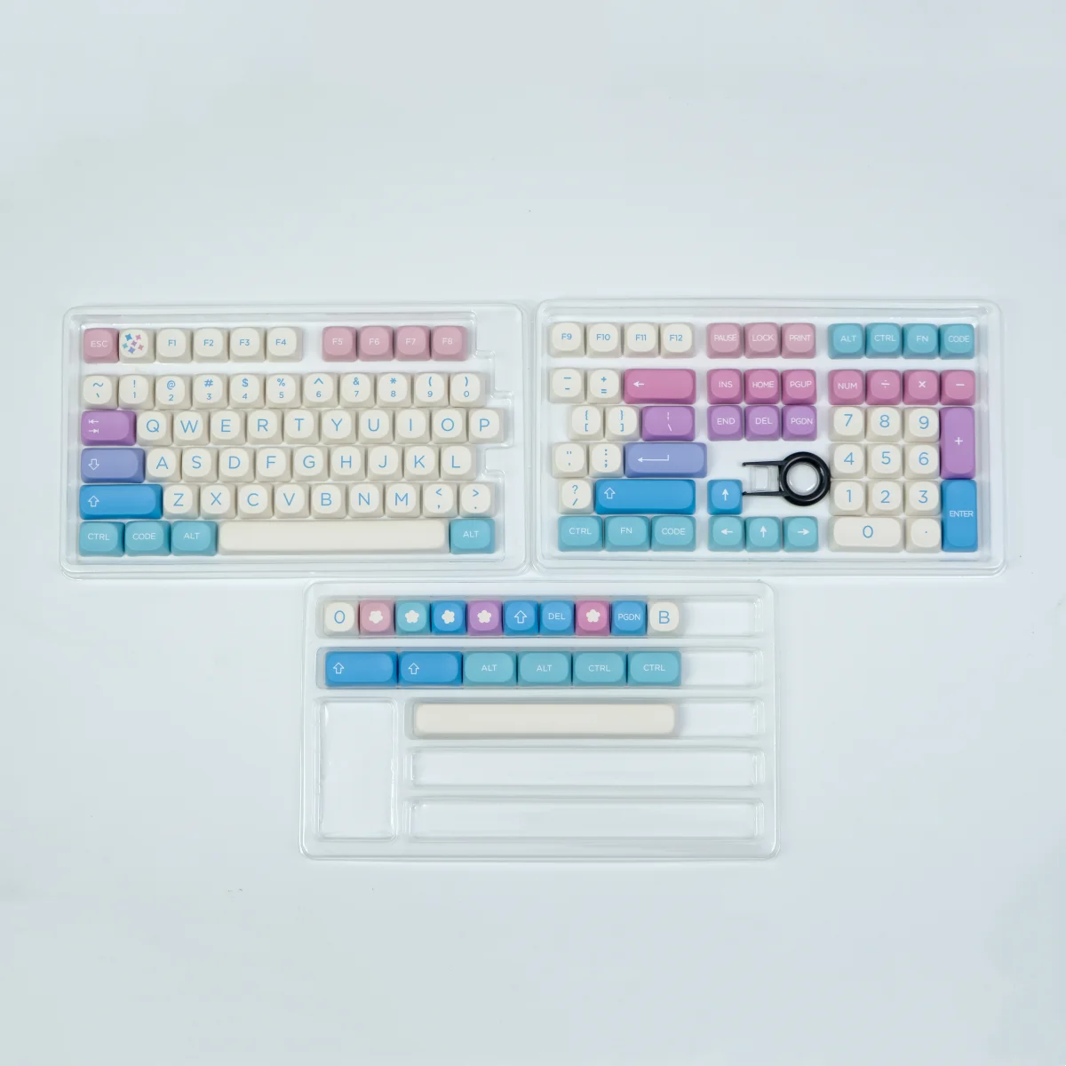 PBT Keycaps MOA Profile Fairy Mulan Dye Sub Keycap For Wooting Mechanical Keyboard Gaming White Pink Key Caps Minimalist Custom