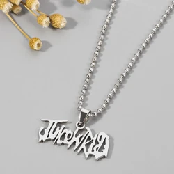 Juice WRLD 999 Pendant Necklace Beads Stainless Steel Necklace For Women Man Fans Gift Collares Mujer Gargantilha Collier Femme