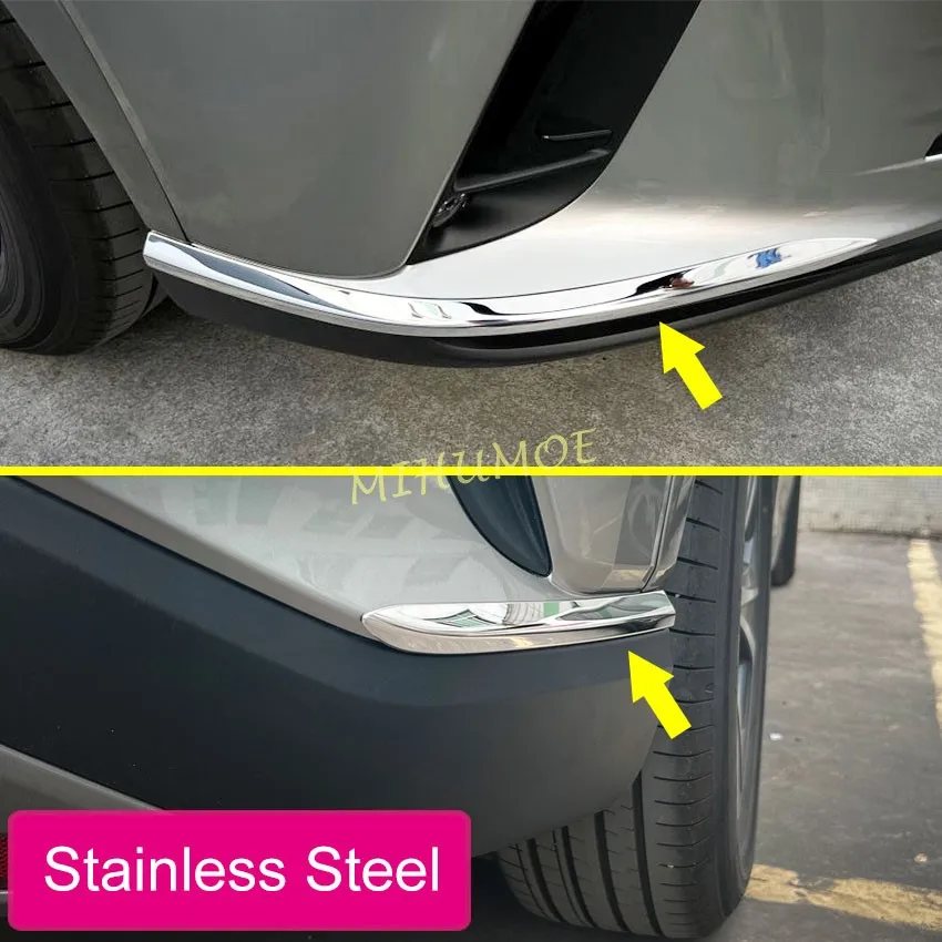 Front And Rear Bumper Corner Cover Protector Molding For Lexus RX350 RX350h RX450h+ RX500h 2023 2024 2025 2026 Stainless Steel