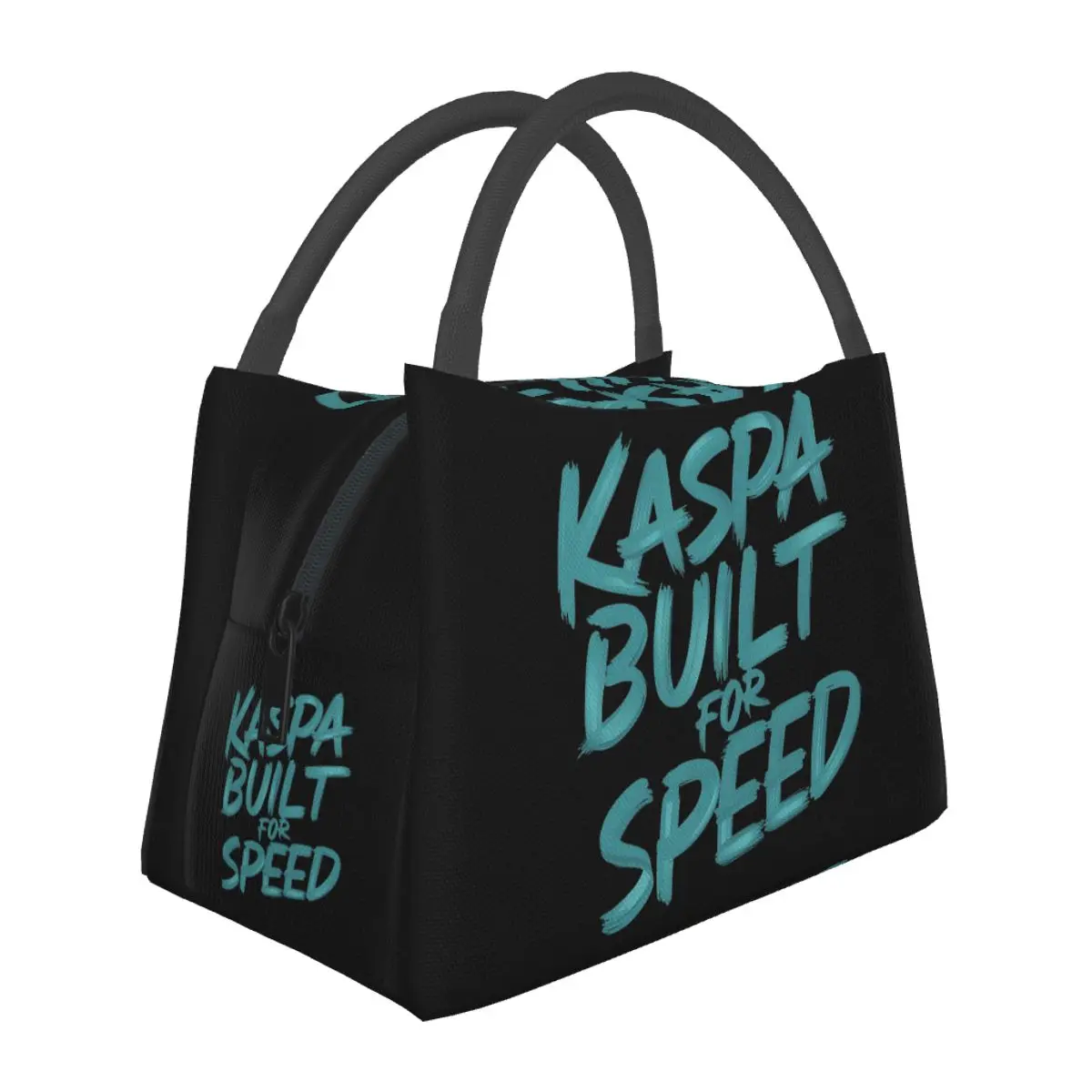 Kaspa Blockchain Innovative And Secure Lightweight Handheld Insulated Lunch Bag Aluminum Foil Liner for Adults Students Travel