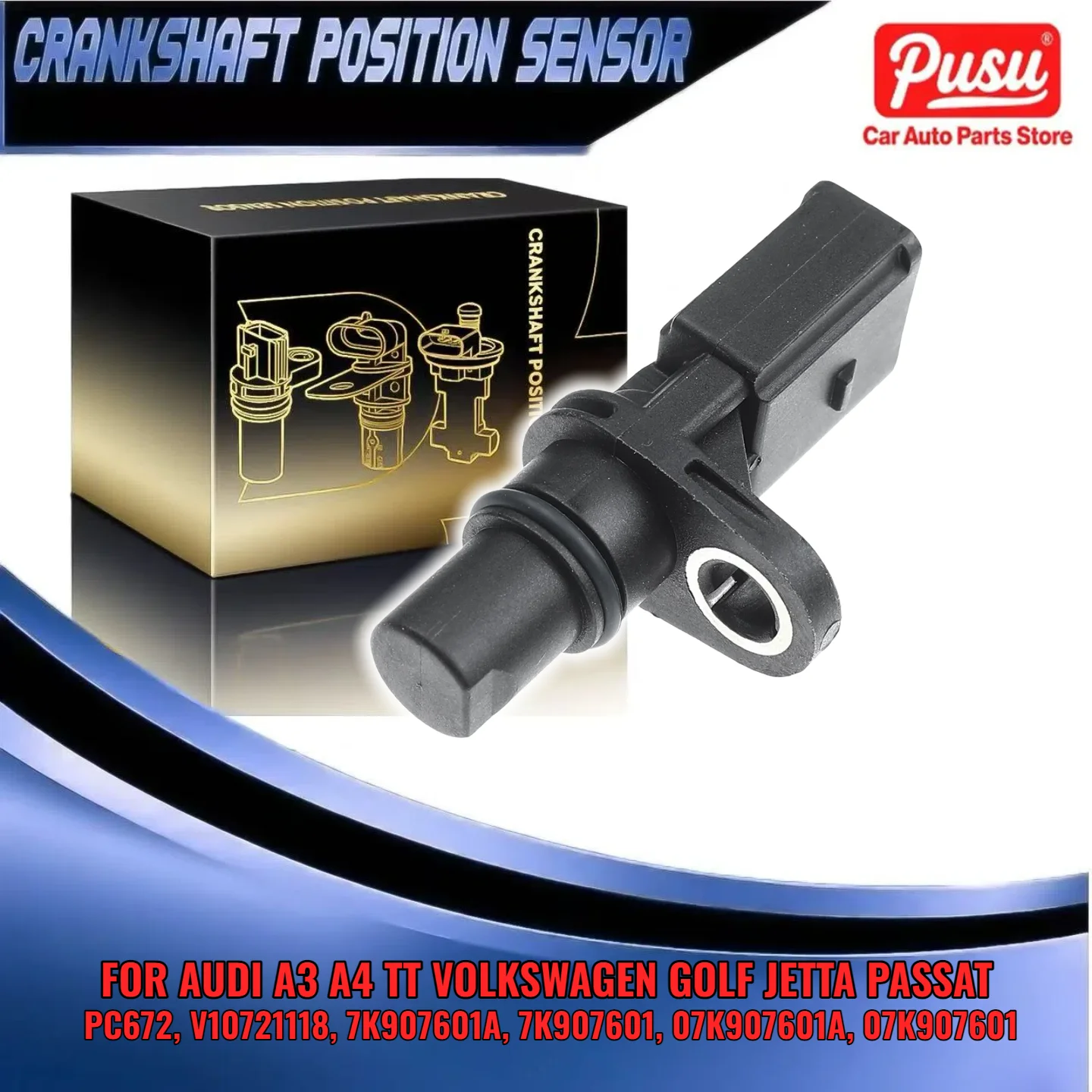 

Camshaft Position Sensor for Volkswagen Golf Jetta 2005-2014 Passat Audi TT A3 PC672 V10721118 7K907601A