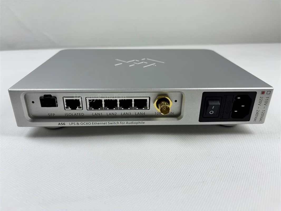 LHY AS6 الصوت HIFI محول إيثرنت LPS الخطي إمدادات الطاقة OCXO درجة حرارة ثابتة الكريستال مذبذب + LT3042 + PNP + 10/100/1000 متر