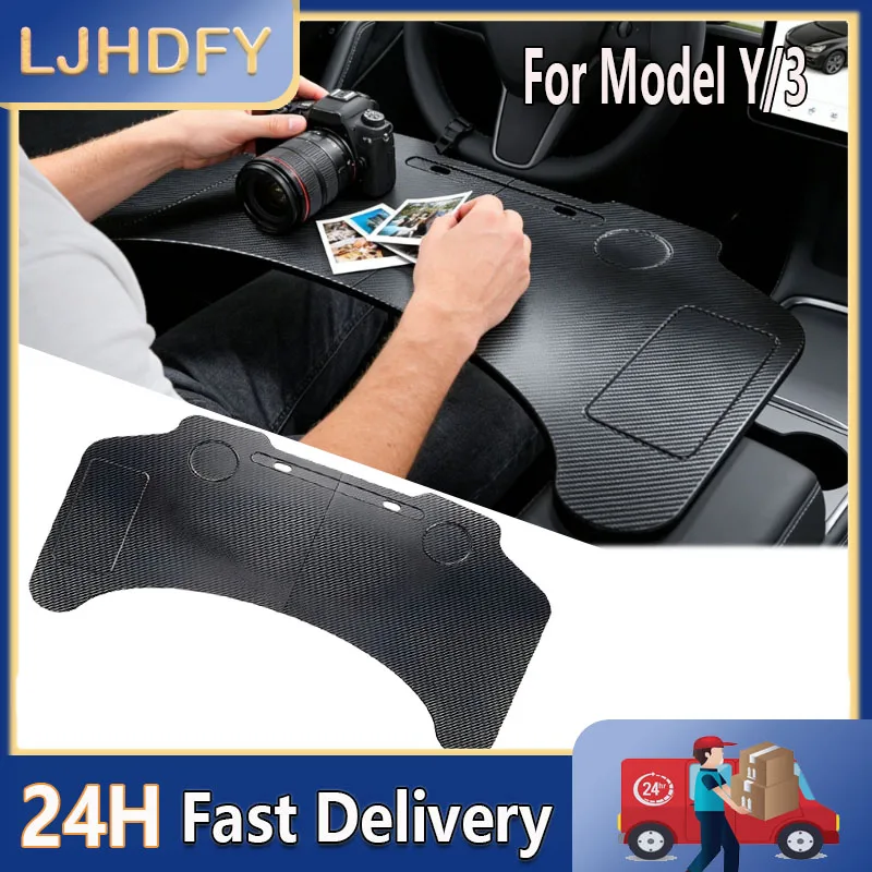 

Складной столик-поднос на руль для Tesla Model 3/Y (2017-2025) – держатель для ноутбука, еды и напитков