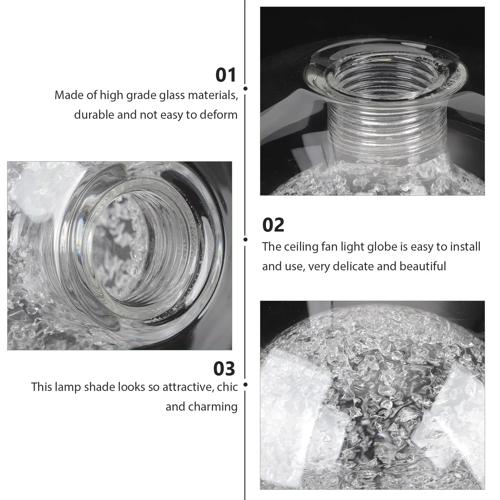 

Glass Lampshade Globe Replacement Round Dressing Table Shades for Light Fixtures Lampshades Hanging