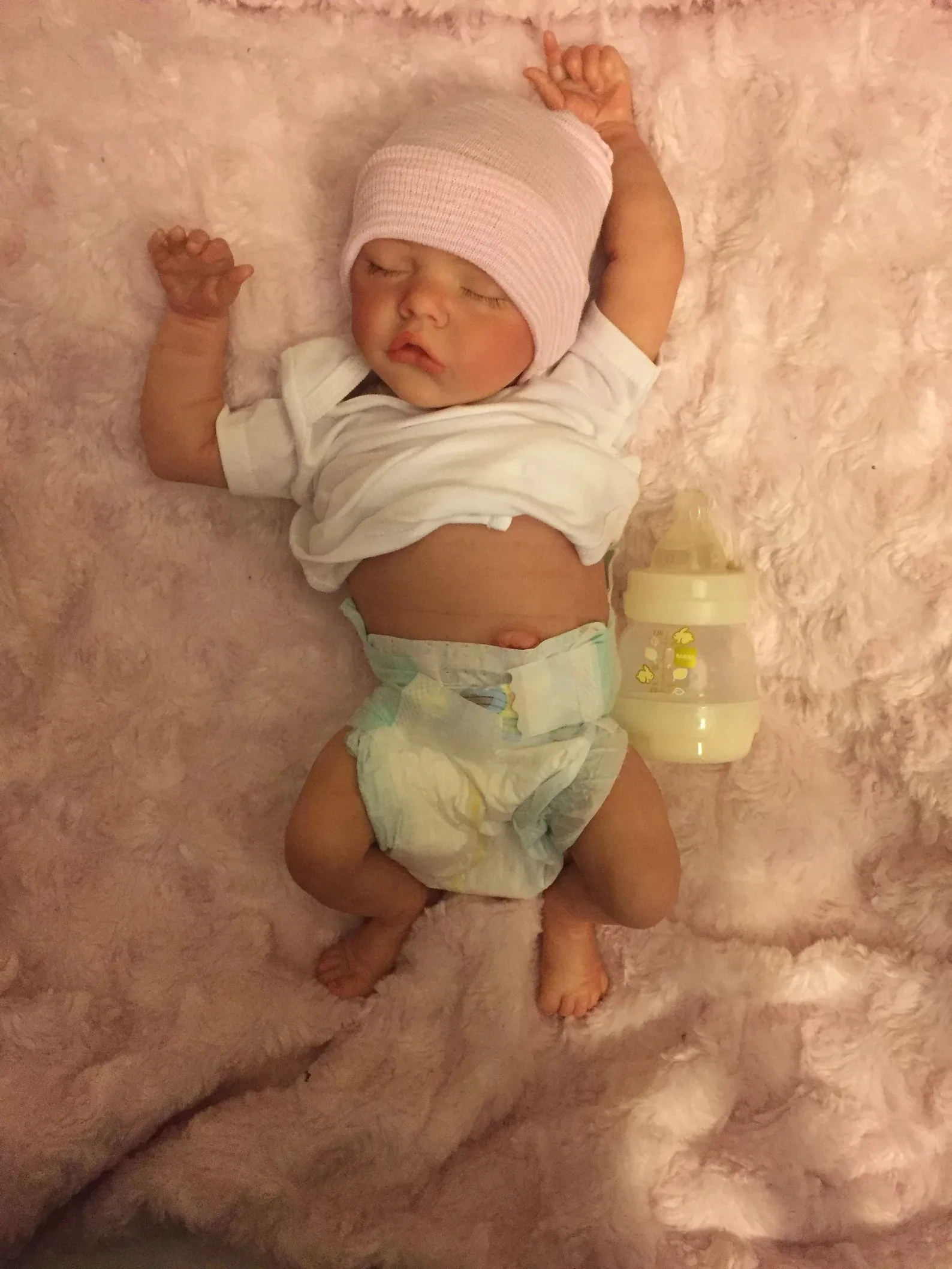 Aizwa1 Realtic Solid Silicone Twins B Baby Girl 16 pulgadas Bebe Soft Touch Reborn Girl Baby Doll (sin sombrero)