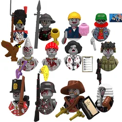 Kids Toys Halloween Terrifying Figure Napoleonic Wars Infantry War II German Army Soldier Zombies Building Blocks Holiday Gifts