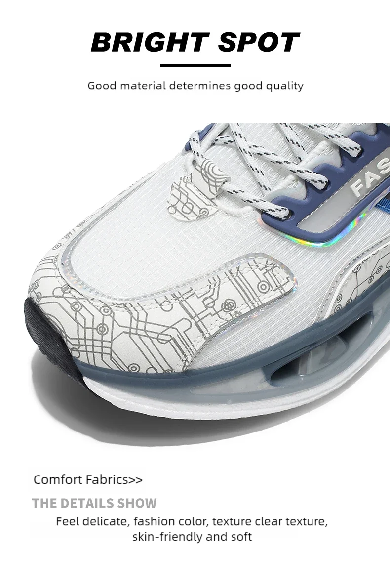 Herren Stoßdämpfende Leichte Freizeitschuhe Frühling Sommer Weichsohlige Atmungsaktive Outdoor-Renn-Laufschuhe Studenten-Speed-Sportschuhe – Detail 5
