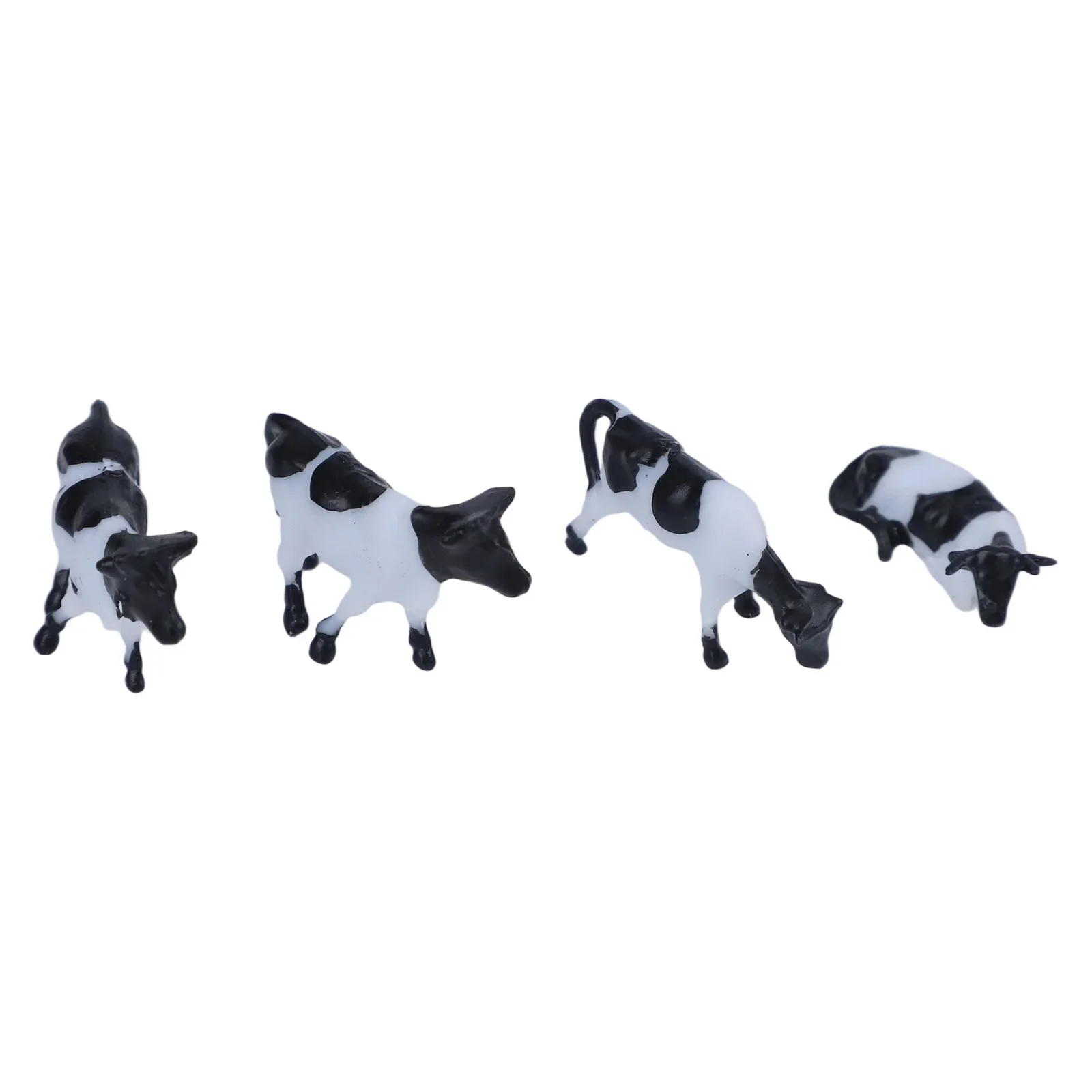 10PCS Realistic 1:87 Scale HO/OO Gauge 00 Black & White Cow Models For Your Model Railway Pack Model DIY Model Accessories
