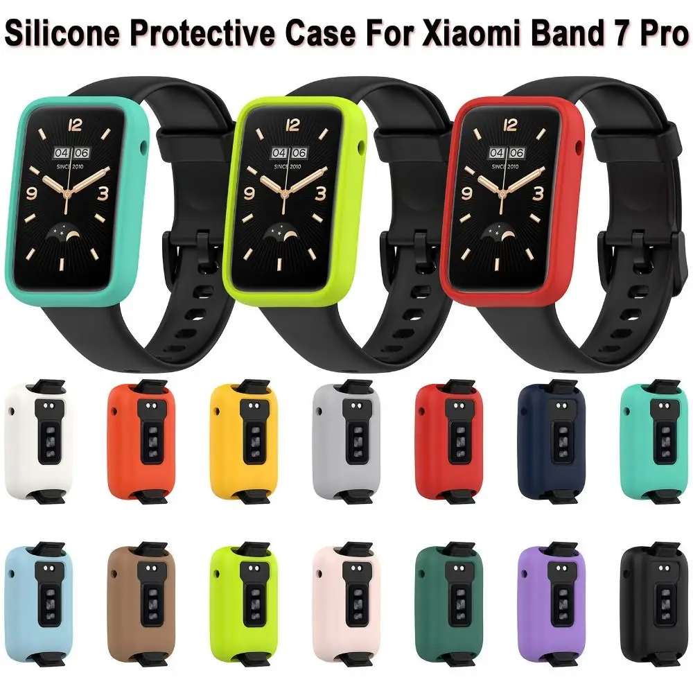 Аксессуары, защитный силиконовый чехол с рамкой для смарт-часов, защитный чехол для Xiaomi Mi Band 7 Pro