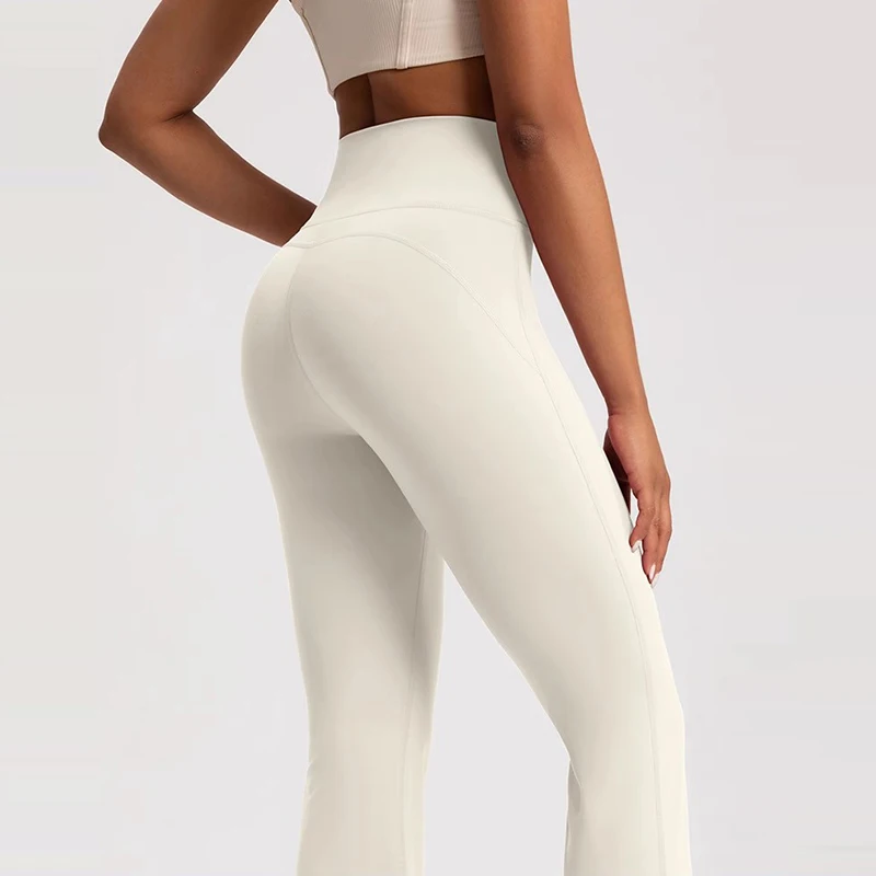 High-Waisted Slimming Bare-Look Warm Sports Fitness Yoga Pants Women's Comfortable Breathable Trousers for Workout Running