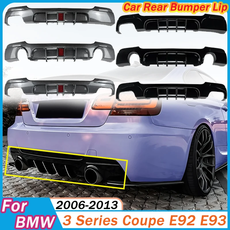 Heckstoßstangenlippe für BMW 3er Coupé E92 E93 2006-2013 für M Sport MP Style Diffusor Splitter Spoiler Bodykit Exterieur