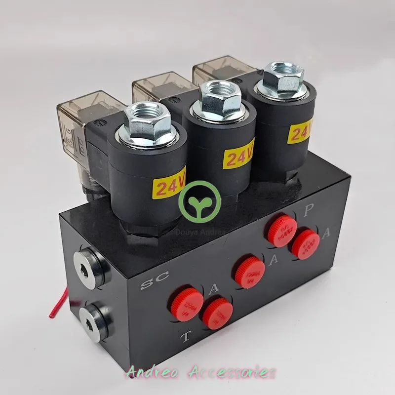 2026 Excavator wood grabber two-way solenoid valve two-way foot valve scissor eagle beak scissor solenoid valve group