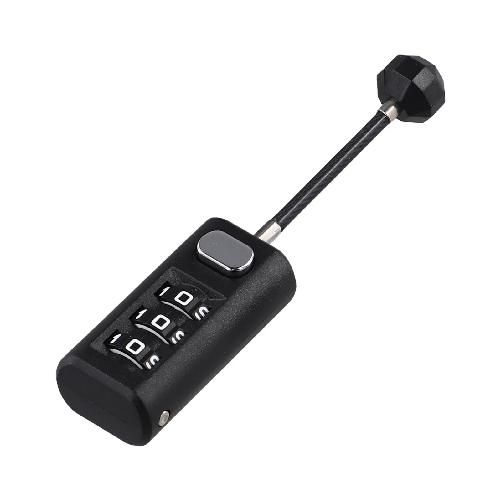 Compact Resettable 3 Digit Combination Lock for Backpacks Luggage Gym Lockers and Tool Boxes with Rust for proof ABS