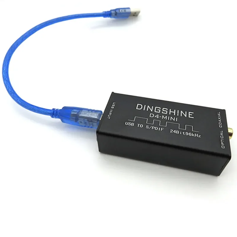 Fiber/coaxial digital source code output ，Digital-analog isolation transformer D4-Mini USB sound card decoder, AC3 DTS 5.1