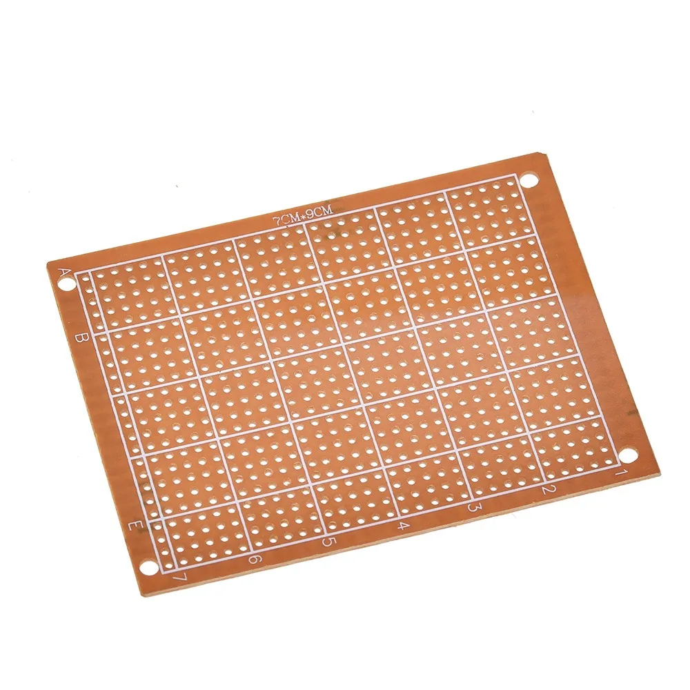 TZT 7x9 7*9cm Single Side Prototype Board Breadboard Universal Board Experimental Bakelite Copper Plate Board Yellow image 4