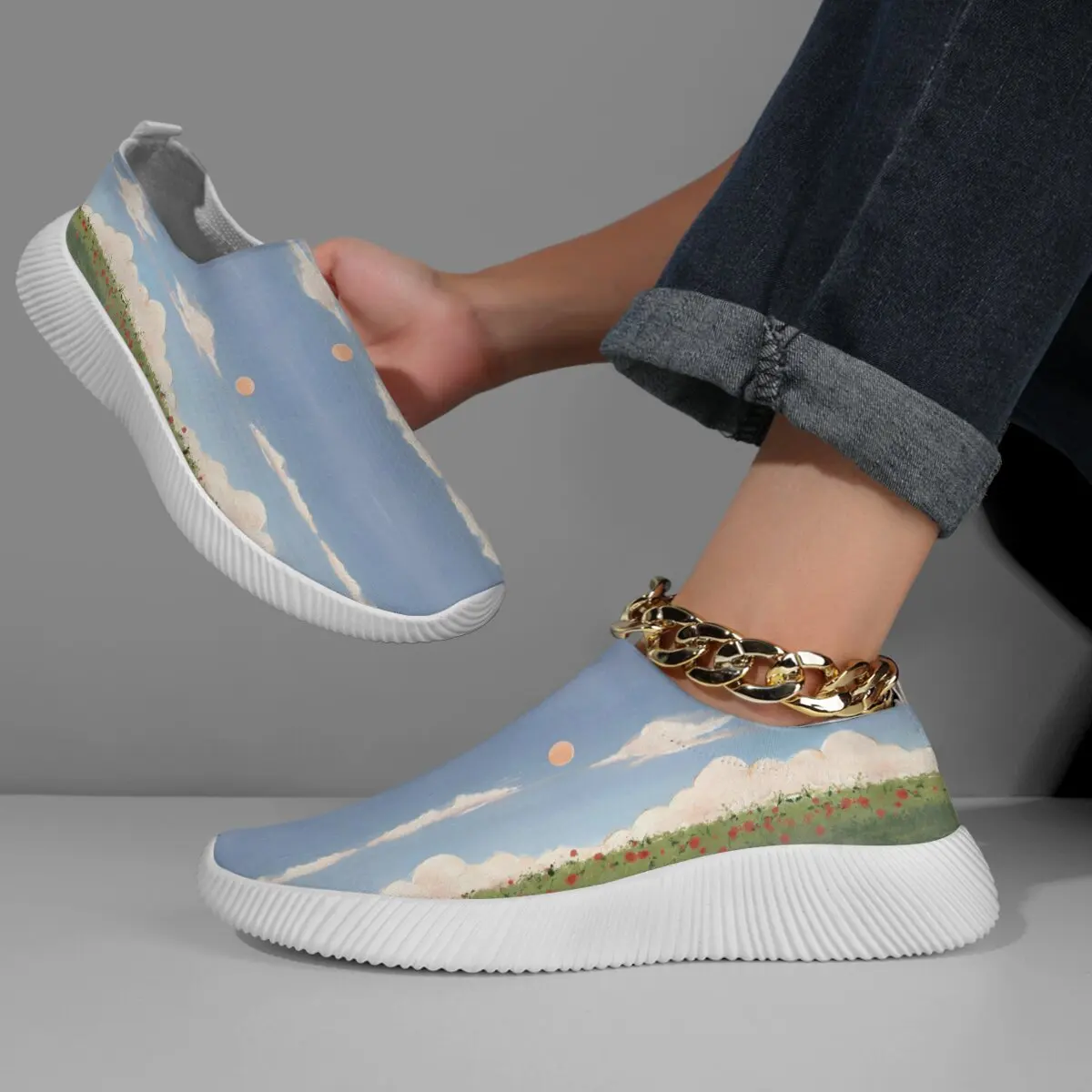 أحذية نسائية كاجوال مريحة وعصرية وخفيفة الوزن من القماش الكتاني، أحذية كاجوال بأكمام قابلة للتنفس، أحذية قيادة للنساء