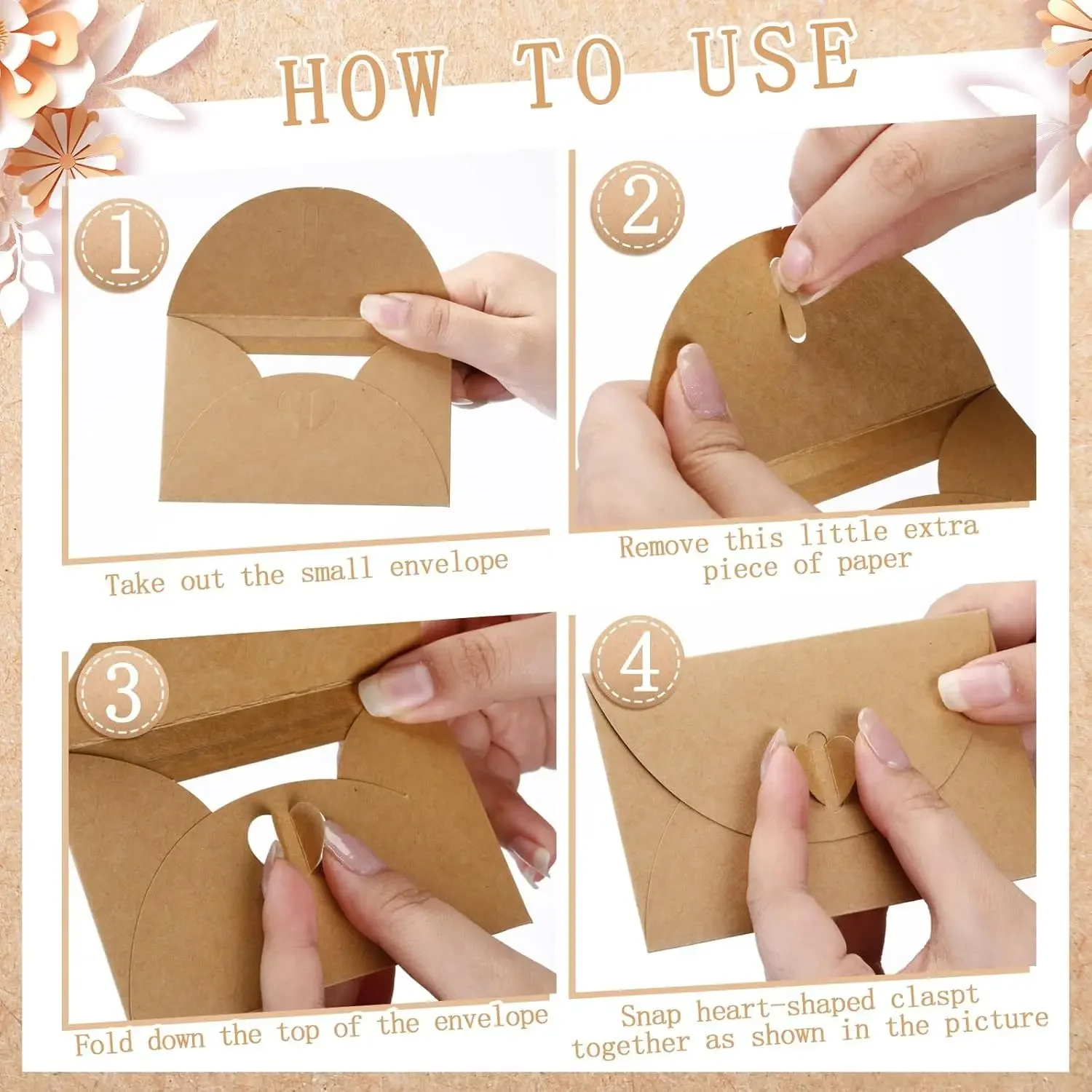 50pcs/lot 10.5X7cm Envelope Postcard Window Opening Small Kraft Paper Envelope VIP Card Envelope for Wedding Invitations Packing