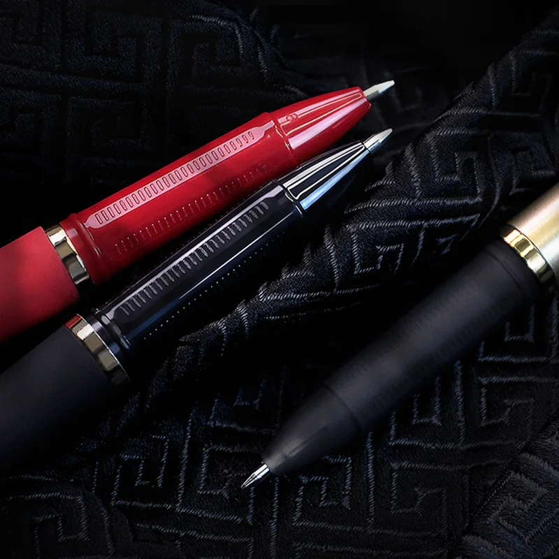 قلم محايد ذو سعة كبيرة ، أسود ، أزرق ، بنفسجي ، أخضر ، حبر أحمر ، 0.7 مللي متر ، كربون ، خط عربي ، معلم ، توقيع أعمال ، 4 قطعة ، مجموعة #4