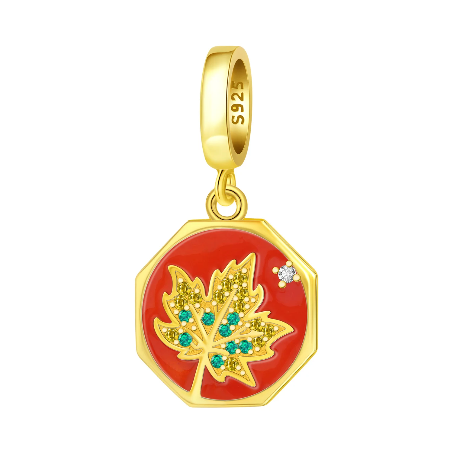 925 Sterling Silver Flowers Plant Elements Blooming Iris Pendant Charms