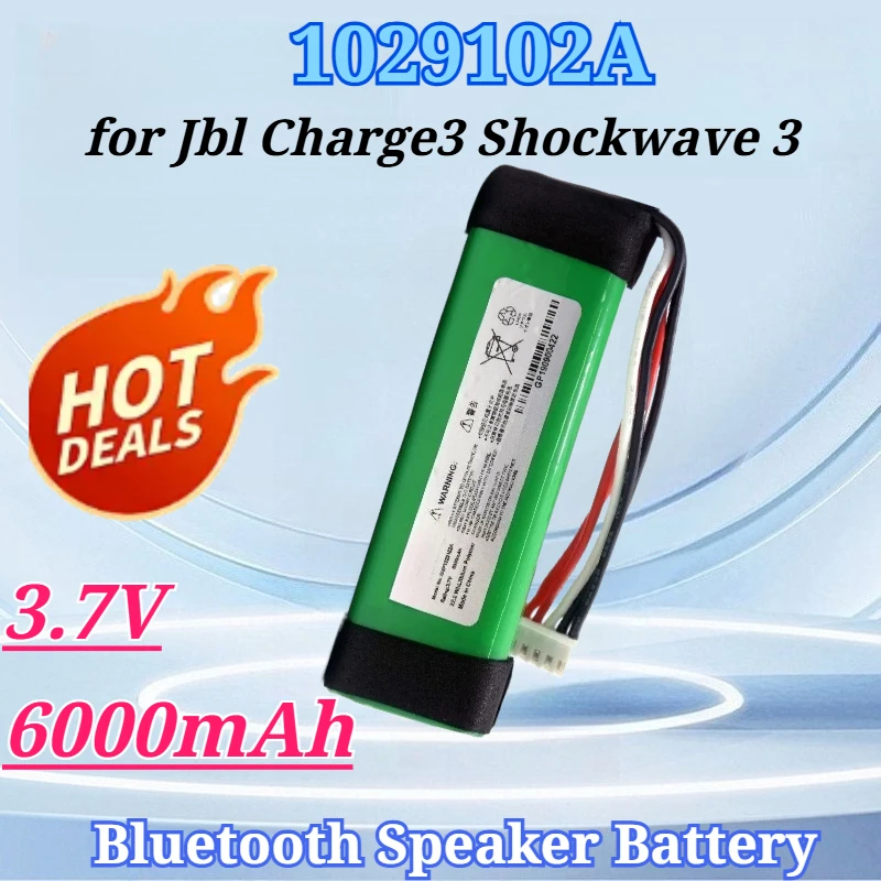 

3.7V 6000mAh for Jbl Charge3 Shockwave 3 Battery Bluetooth Wireless Audio Battery Gsp1029102A Battery