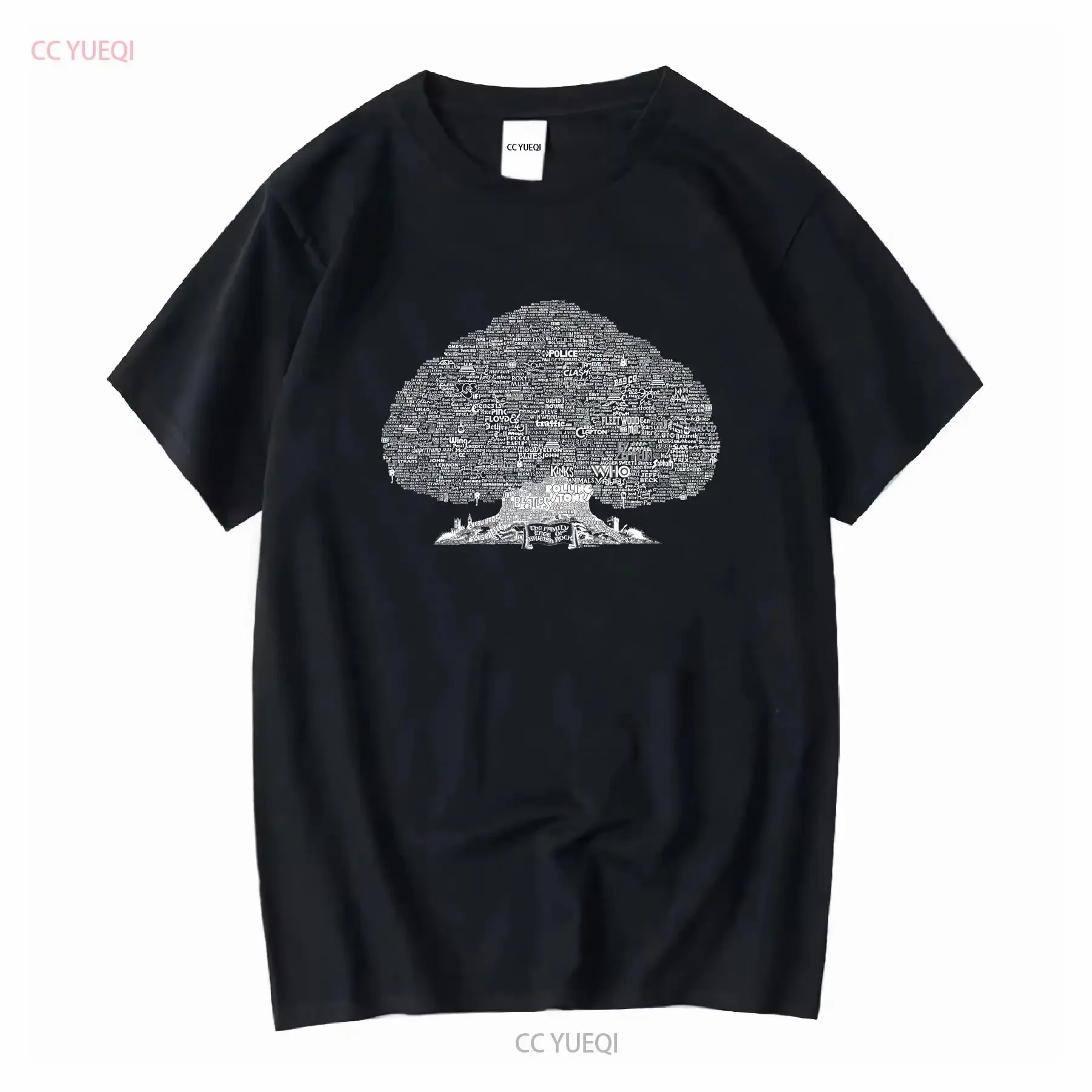 Family Tree Print - Family Tree Of British Rock T-shirt
