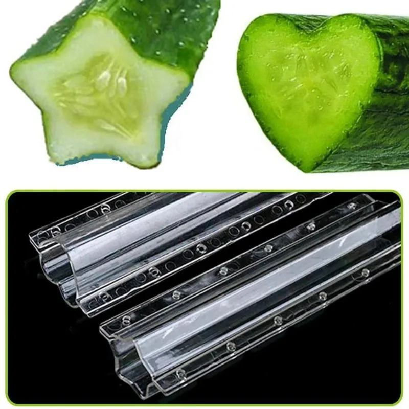 Molde moldeador de pepino, forma de estrella de cinco puntas, en forma de corazón, para jardín, crecimiento vegetal, herramientas de cocina, 1 ud.