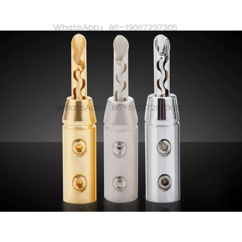 Sawtooth Banana Head Rhodium-plated Gold-plated Plug Audio Power Amplifier Speaker Cable Terminal DIY Accessories Terminal