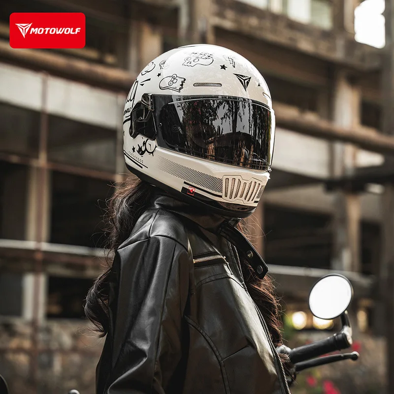 

Motowolf Full Face Motorcycle Helmet Men Women Motocross Racing Helmet Lightweight Off Road Street Bike Helmet DOT Approved