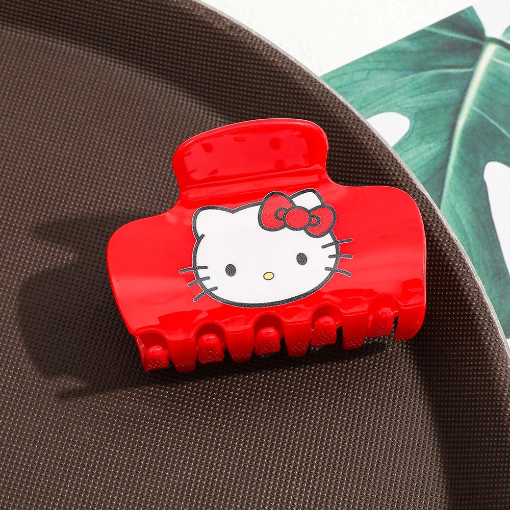 

Красная квадратная заколка для волос Hello Kitty, многофункциональный аксессуар для волос.