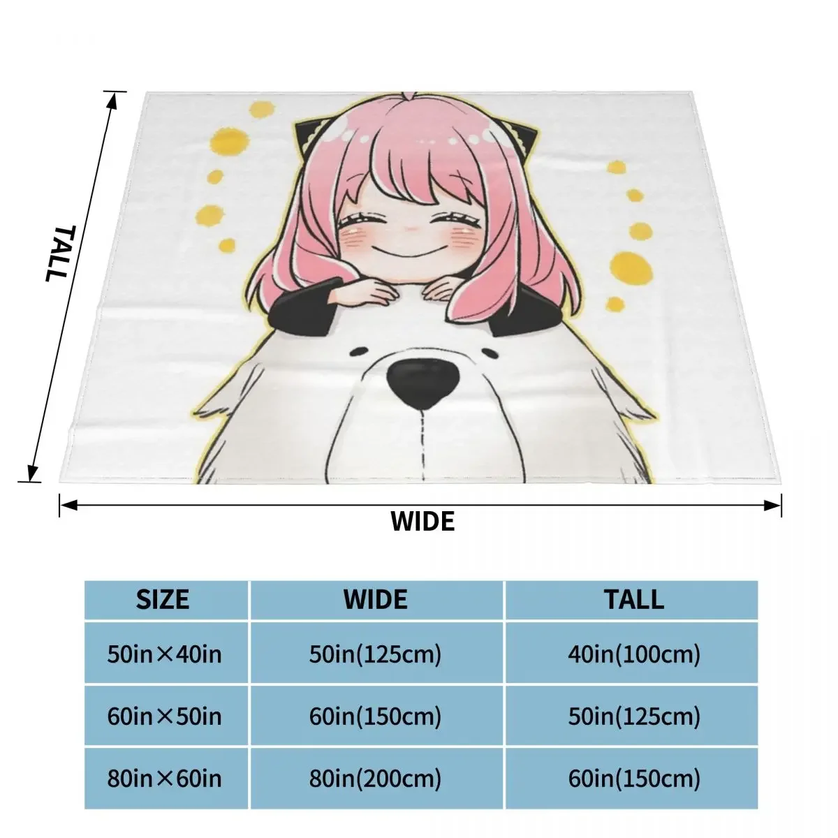 Anya مزور-أنيمي بطانية رمي صوف للفتيات الصغيرات ، بطانية عائلة Spy X ، الفانيلا ، هدايا شخصية للأصدقاء