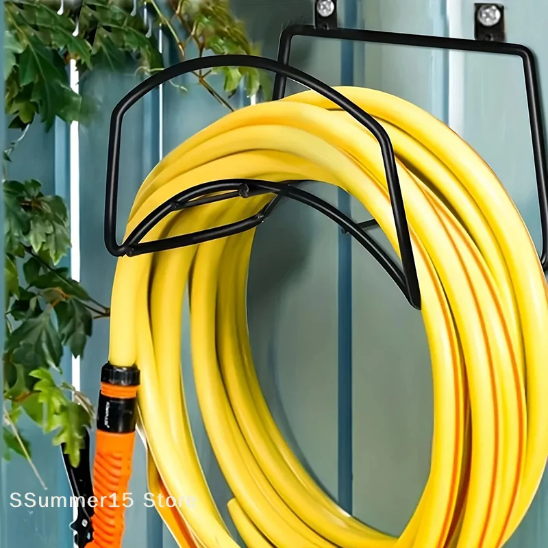 【R】Support mural pour tuyau d'arrosage et tuyau d'eau, support métallique pour tuyau, installation fixe, support pour tuyau d'eau en acier au carbone