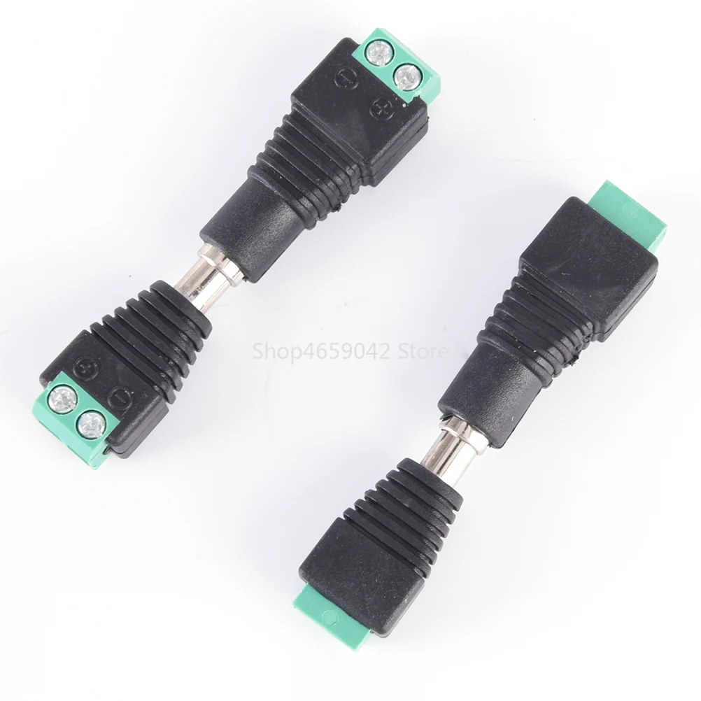 10pcs DC Power Cable Female / Male  Plug CCTV Camera 5.5mm X 2.1mm Connector Adapter Jack 5.5*2.1mm To Connection Led Strip