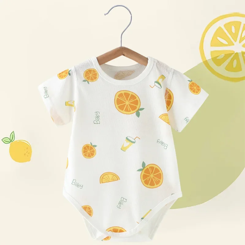 Baby Triangular Crawl Onesies Infantil Jumpsuit Clothes Short Summer Sleeve Version Newborn Bebe Children Clothing Kids Costume