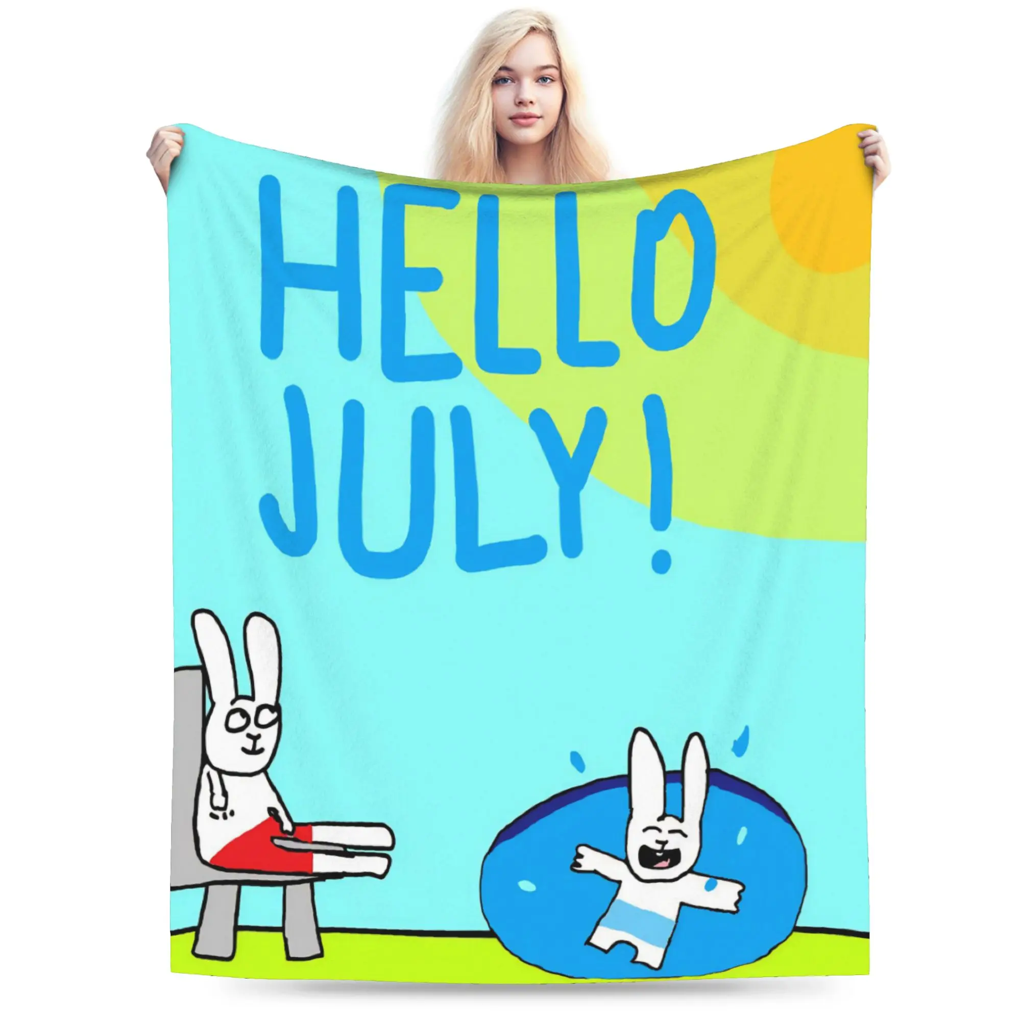 Simon Super Rabbit Blanket Ultra-Soft Flannel Cozy Present  Throw Blanket Rug Piece