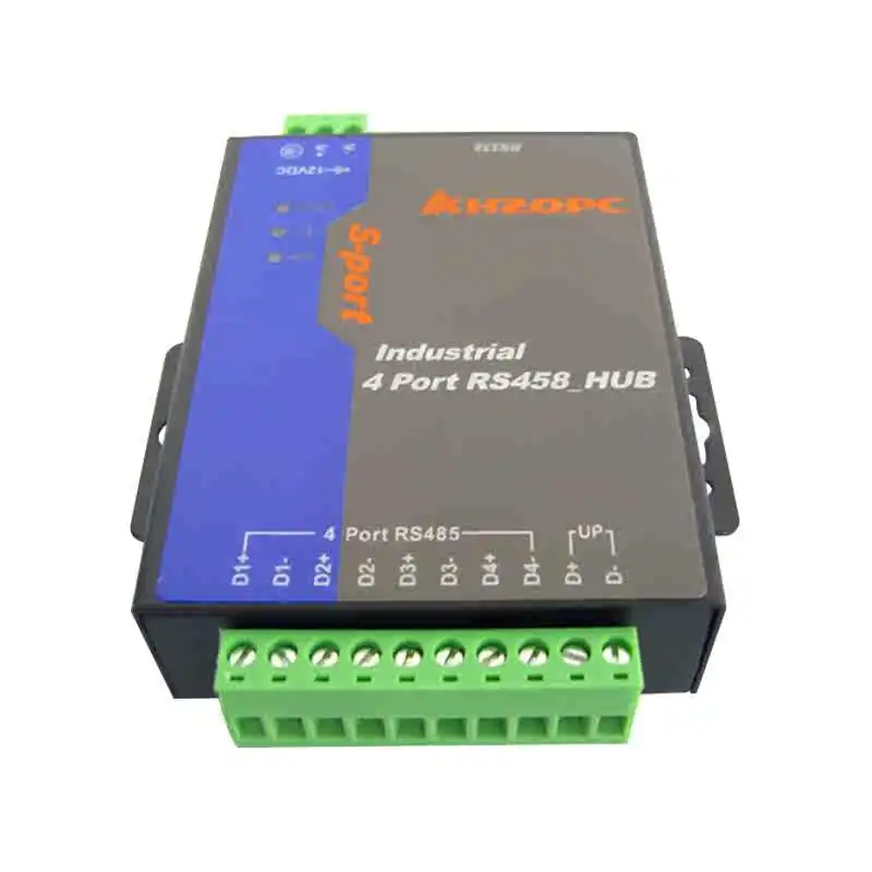 Industrial Isolated Bidirectional 4-port RS485 Hub 4-way 8-way 485 Distributor Repeater 485 to 232