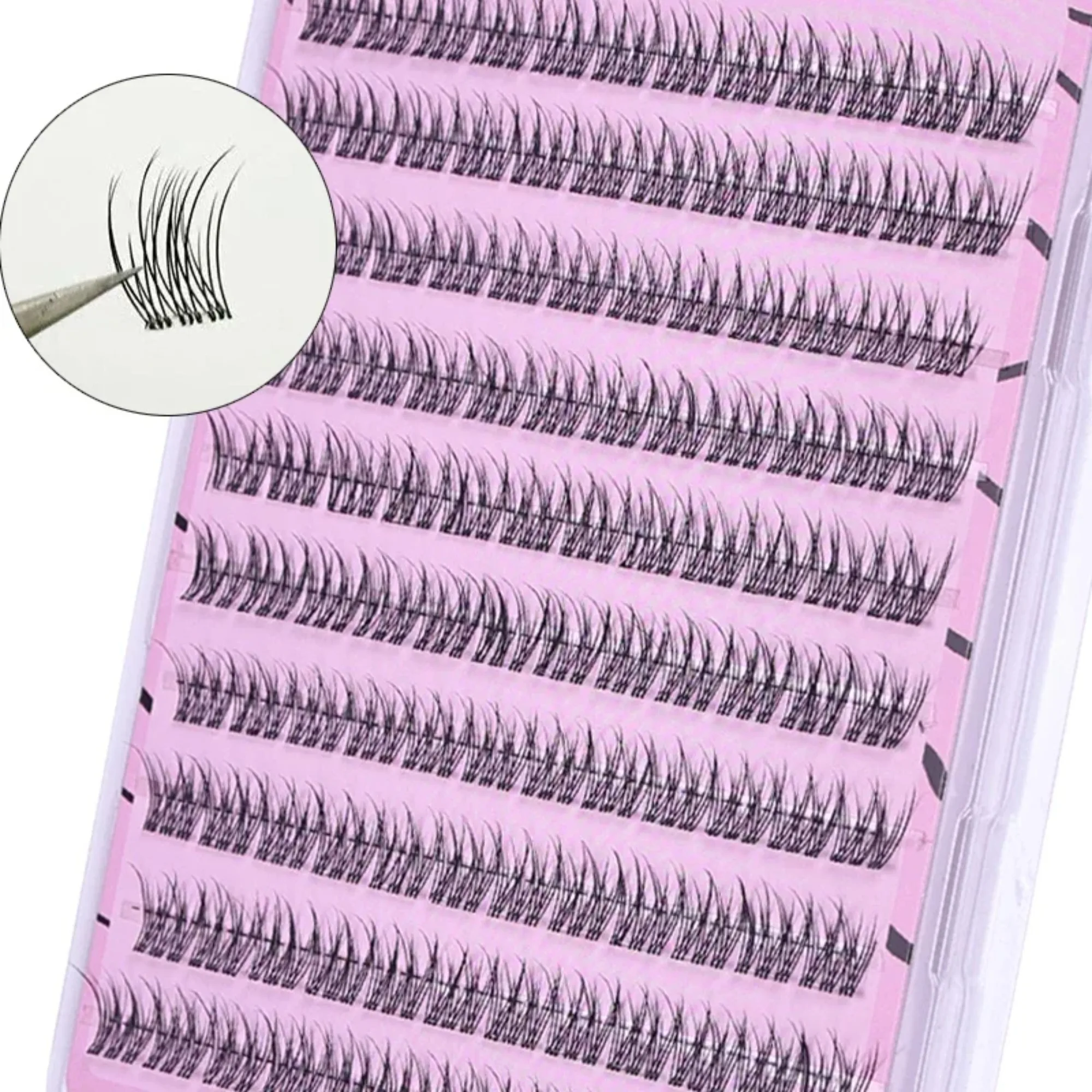 120 Stück Volumoso Selbstklebende Falsche Wimpern Ohne Klebstoff Flauschige Dicke Kräuselnde Wimpernverlängerung DIY Anime Girassol Fischschwanz