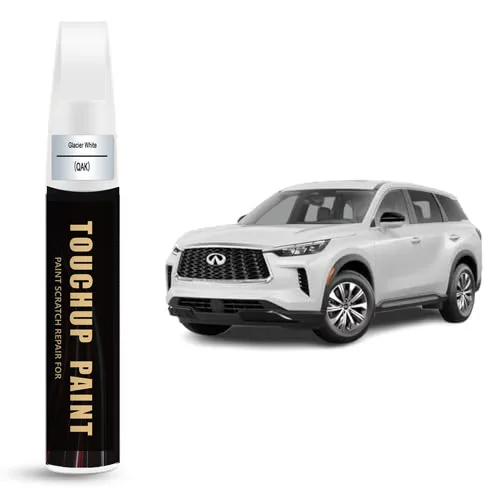 Car Touch Up Paint(Glacier White(QAK)) for INFINITI Car Paint Scratch Repair Kit, Quick & Easy Solution to Repair