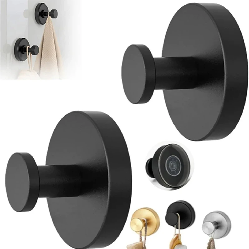 1 Stück Edelstahl-Vakuum-Saughaken für die Dusche, gebürstetes Nickel, Handtuchhaken, Aufhänger, Badezimmerhaken, Aufbewahrungshalter für Zuhause